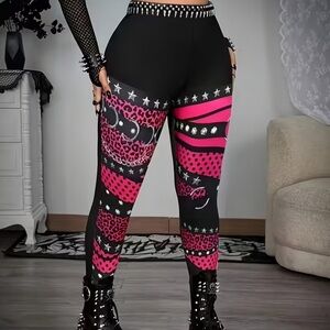 Stylish Black and Pink Women's Pants